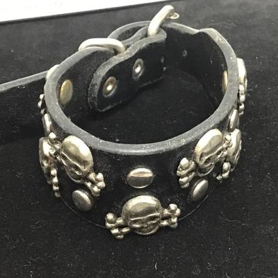 Skull Leather Bracelet