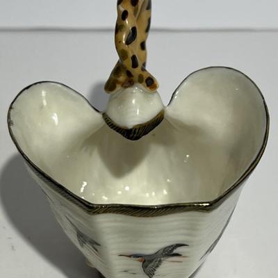 Antique Japanese Kutani Mid-Late 1800's Sauce/Creamer Pitcher Size of a Coffee Cup.