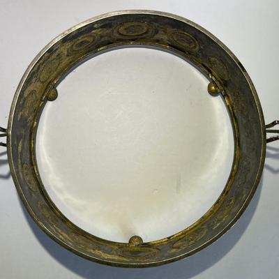 Early German States Prussian c1800's Rare Silver Coin Potholder 12.25" x 9.75" Mounted in Gilt Silver and Nicely Made.