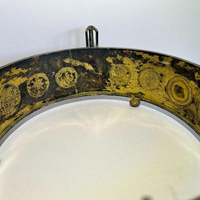 Early German States Prussian c1800's Rare Silver Coin Potholder 12.25" x 9.75" Mounted in Gilt Silver and Nicely Made.