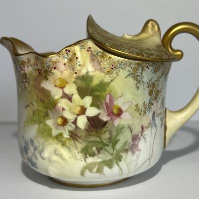 Antique Doulton Burslem England Sugar & Creamer Cup 3-1/4" in Good Preowned Condition.