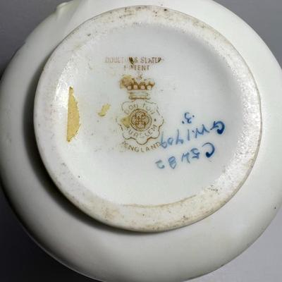 Antique Doulton Burslem England Sugar & Creamer Cup 3-1/4