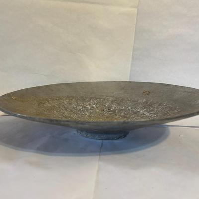 Antique Unique Shaped Primitive Pewter Bowl