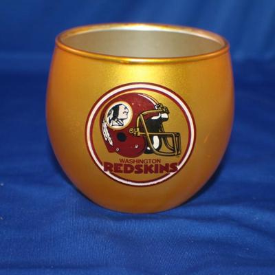 Gold Redskins Glass