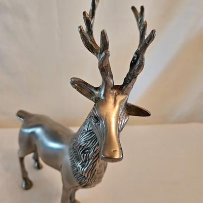 Pewter Deer and Rustic Bird (DR-DW)