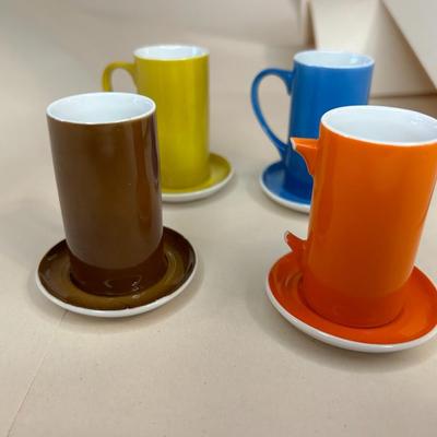 Vintage Schmid/Tackett Porcelain Demitasse/Espresso Cups with Saucers Set