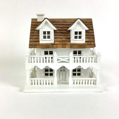 243 Wood Painted White Birdhouse with Cedar Shake Roof