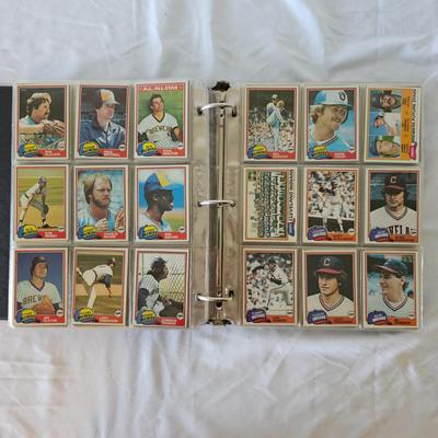 1981, 1982, 1983 Topps Baseball Cards in Binders (BO-JS)