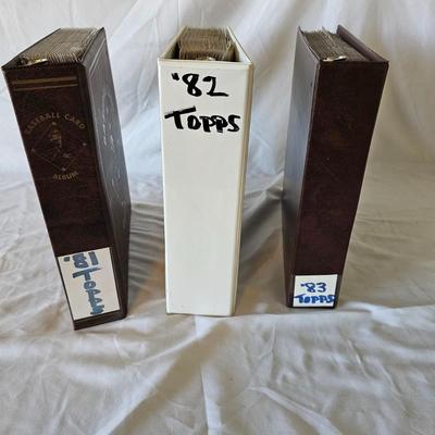 1981, 1982, 1983 Topps Baseball Cards in Binders (BO-JS)