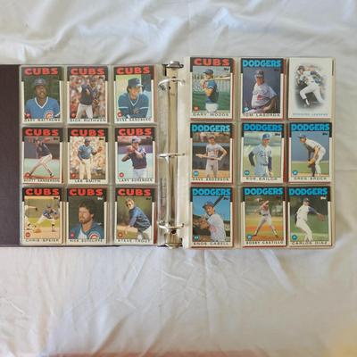 1984, 1985, 1986 Topps Baseball Cards in Binders (BO-JS)