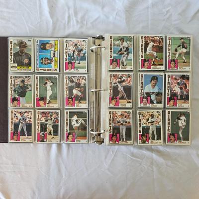 1984, 1985, 1986 Topps Baseball Cards in Binders (BO-JS)