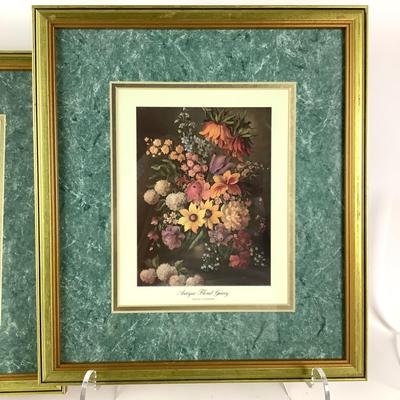 248 Four Floral Prints w/ Giltwood Frames