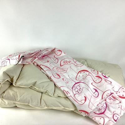 251 The Company Store Full Size Pink Flamingo Duvet Cover w/ Insert