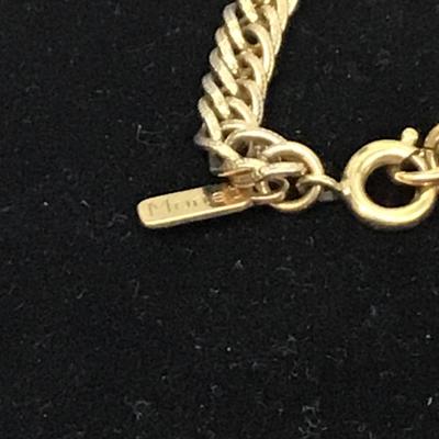 Monet gold tone statement Necklace