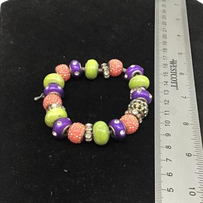 Colorful designed beaded bracelet