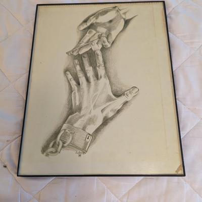 Print Of Hands Touching