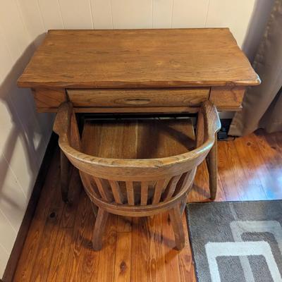 Solid Wood Desk & Chair
