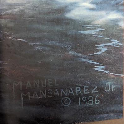 Home Decor Framed Wall Art Bear Print - 1986 Manuel Mansanarez Jr.