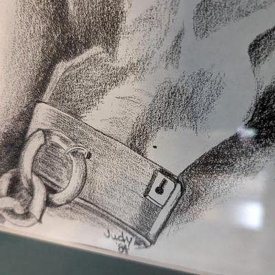 Framed Hands Touching Art Print