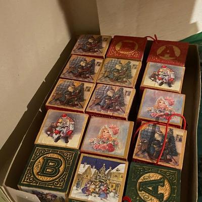 Lot of Christmas Ornaments, Tins, and Birdhouse