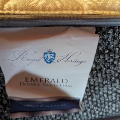Queen Mattress Royal Heritage Emerald Double Sided Firm & Box Spring (Slept on twice)