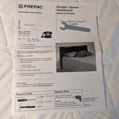 Queen Black Headboard With Railings Comes With Mattress & Box spring