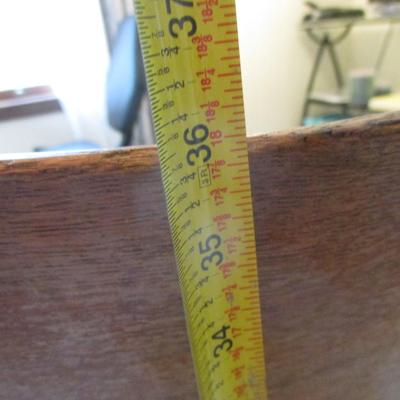 Wooden Rocker With Leather Seat Insert