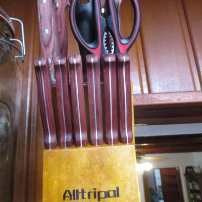 Alltripal Knife Block with Cutlery