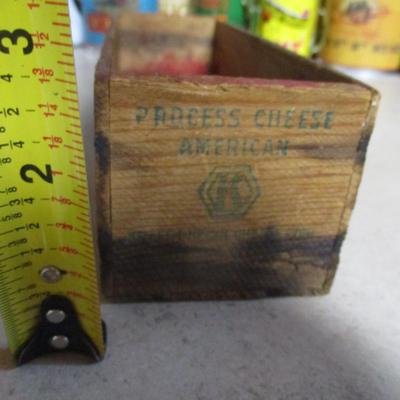 Vintage Kraft American Cheese Advertising Wood Shipping Box