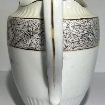 Vintage "M" Made in Germany Porcelain Mini Creamer Pitcher 5" in Good Preowned Condition.