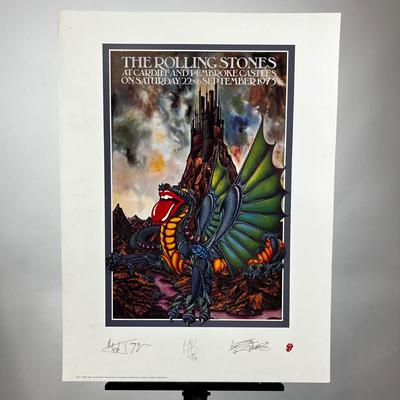 743 Rolling Stones Pembroke Castle At Cardiff 1994 Poster Print