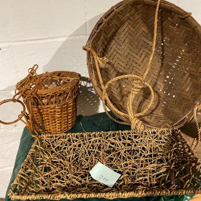 Lot of Hanging and Decorative Baskets