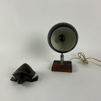 751 Mid-Century Modern Lamp w/ Turtle Decor