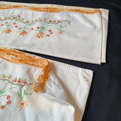 Vintage Crocheted Doilies, Embroidered Pillowcases, & More (UB1-HS)