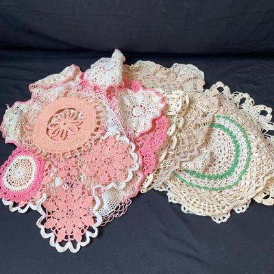Vintage Crocheted Doilies, Embroidered Pillowcases, & More (UB1-HS)