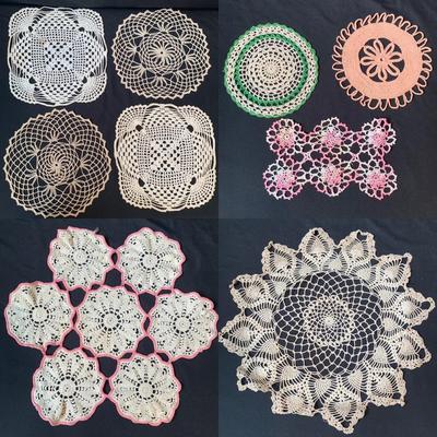 Vintage Crocheted Doilies, Embroidered Pillowcases, & More (UB1-HS)