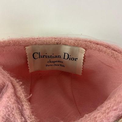 753 Christian Dior Pink Feather & Black Hat