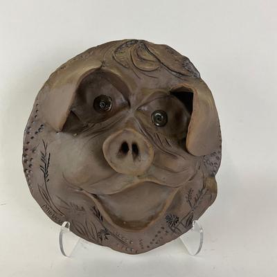 757 Clay Artisan Made Pig Face by MIDDOUR