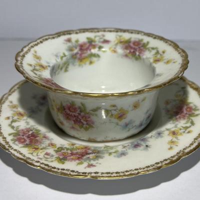 Vintage/Antique Theodore Haviland Limoges France Soup Bowl & Saucer as Pictured.