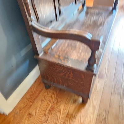 Vintage Solid wood Bench with Storage 50x19x43