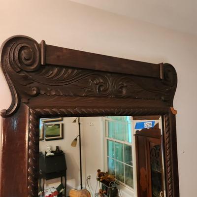 Vintage Beveled Mirror 27x53