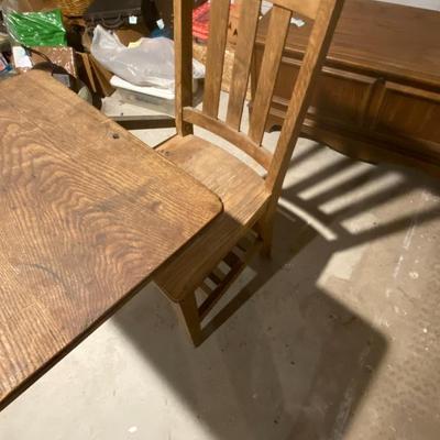 Vintage Oak School Desk