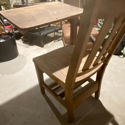 Vintage Oak School Desk