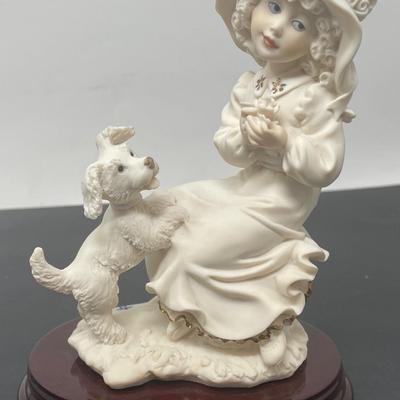 Giuseppe Armani CHERIE Girl w Dog Figurine