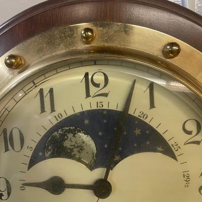 Wall mount Seth Thomas 14" Wide Portsmouth ship clock model/ Battery operated