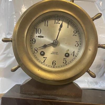 Antique Chelsea & Co. Ship Bells clock with Barometer