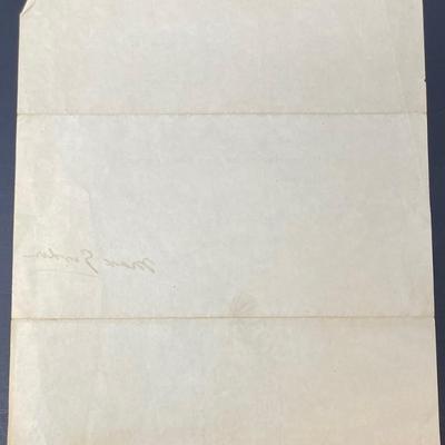 Signed MAX GORDON (Broadway producer) letter to John Muccio/Sept. 15th 1934