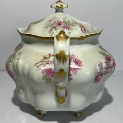 Vintage Limoges France Porcelain Sugar Bowl w/Lid 5" in Good Preowned Condition.