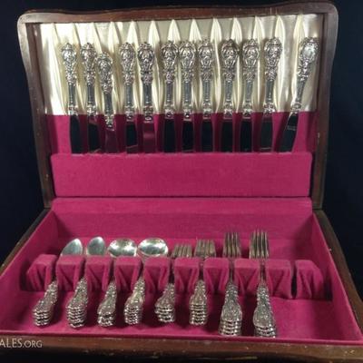 LOT 92B: 60 PC REED & BARTON FRANCIS 1 STERLING FLATWARE SERVICE FOR 12