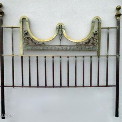 LOT 56A: LARGE FRENCH STYLE BRASS HEADBOARD